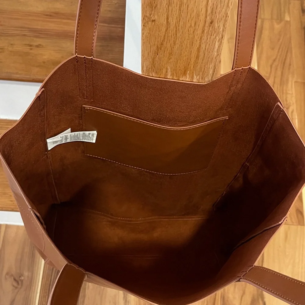 GAP Cognac Synthetic Leather Tote Bag - Picture 3 of 4